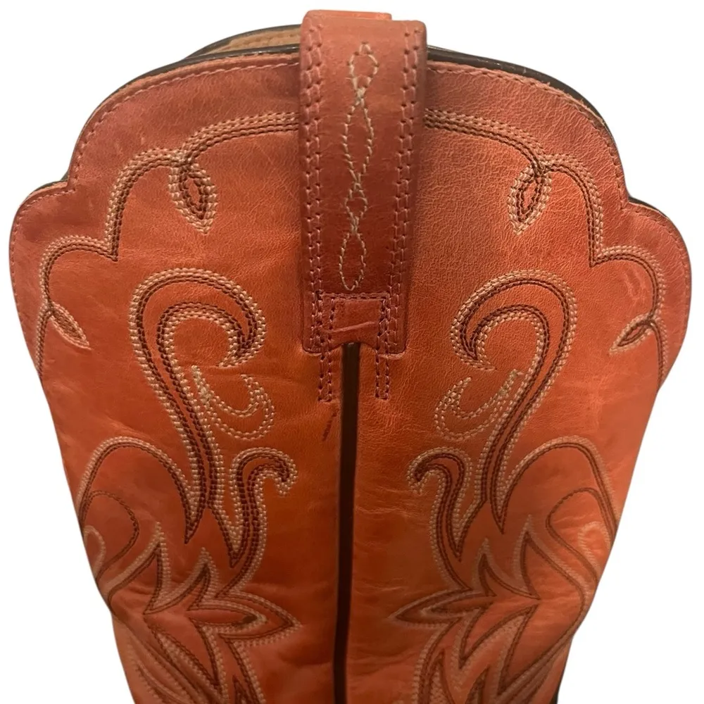 ARIAT Brown & Burnt Orange Leather Cowboy  Boots Women’s Size 10 B Style #15821 - Image 8