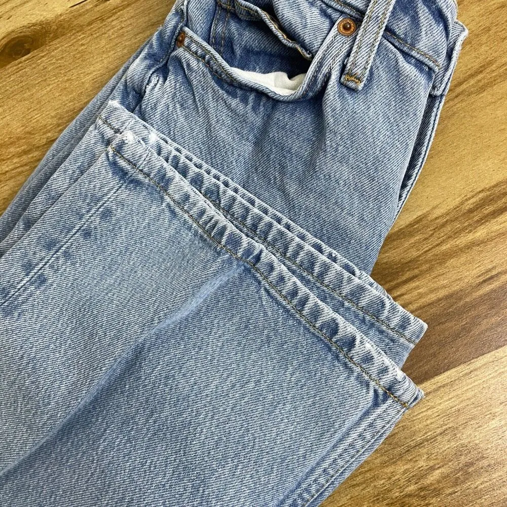 Reformation Wilder High Rise Wide Leg Crop Jeans Denim Cotton 27" Womens Size 24 - Image 10