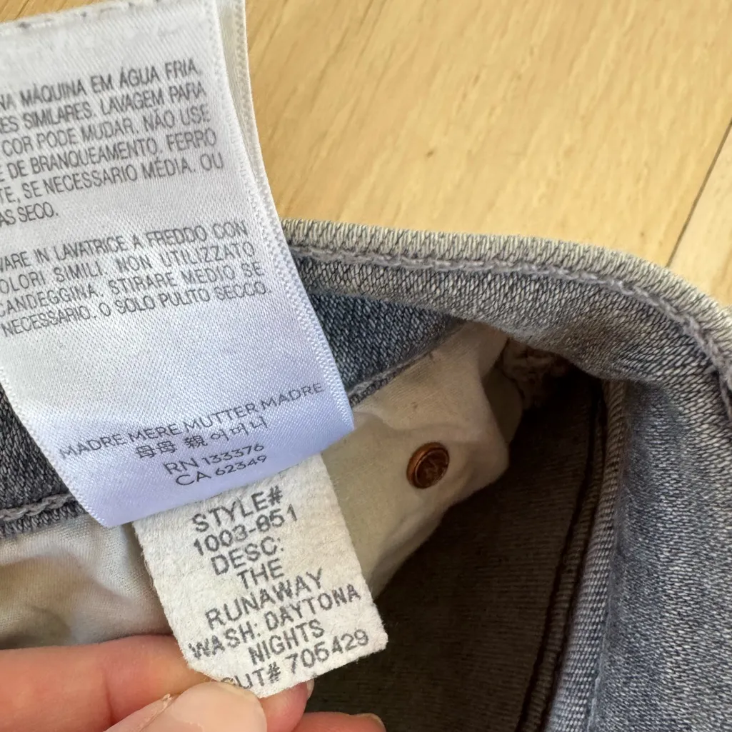 MOTHER The Runaway Daytona Nights Shorts Jorts Gray Size 27 - Image 7