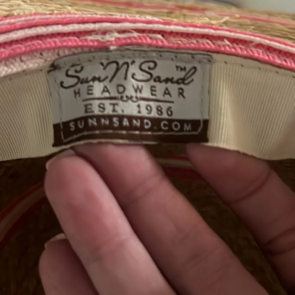 Sun and sand natural raffia sun protection hat Tan - Image 7