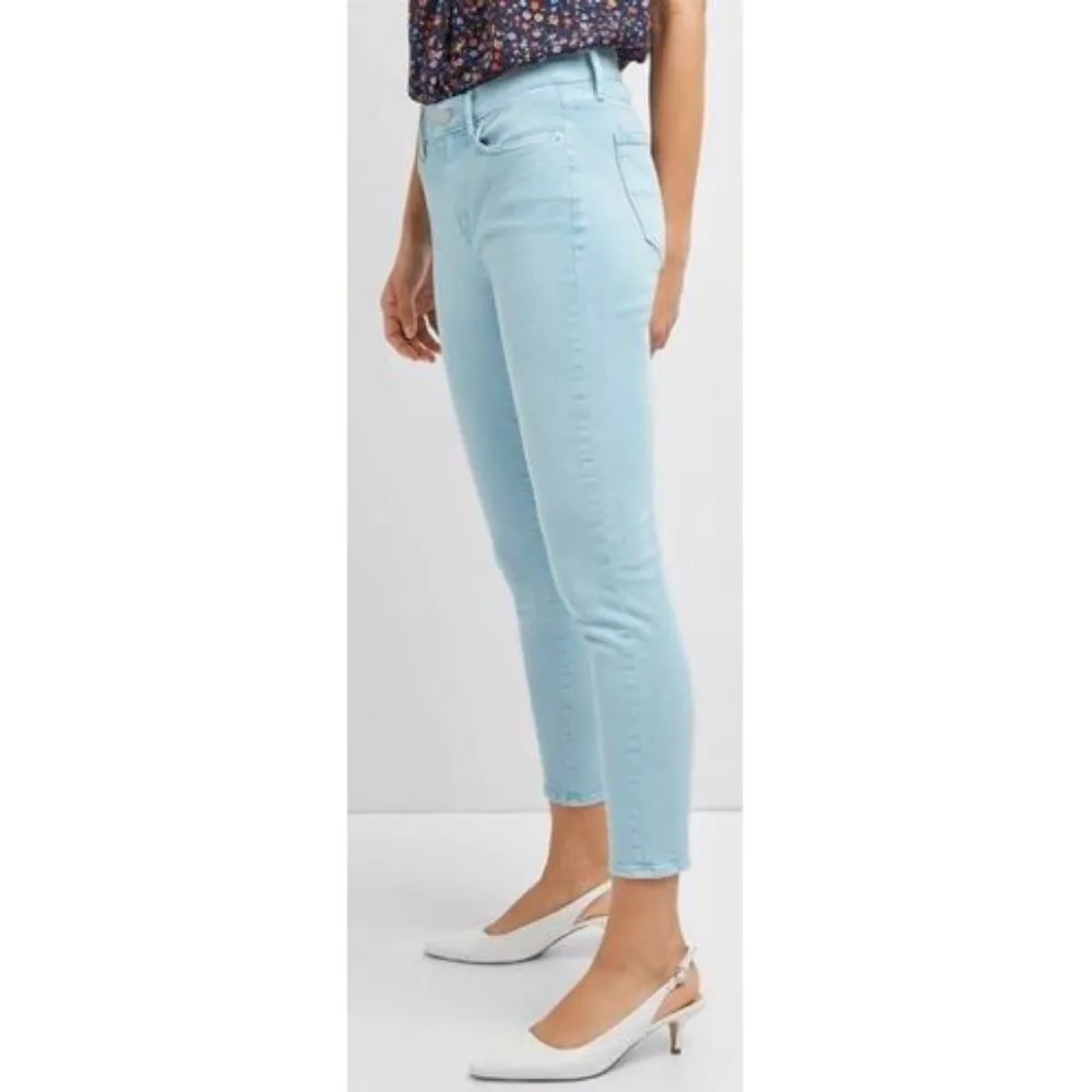 NEW  Stretch True Skinny Blue Ice Pale Aqua Stretchy Slim Jeans Jeggings 26 - Image 3