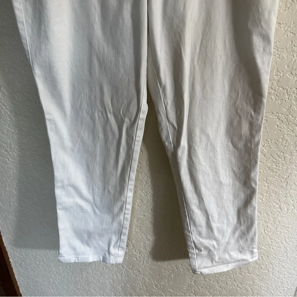 Cache White Denim Stretch Cropped Jeans Size 14‎ - Image 4