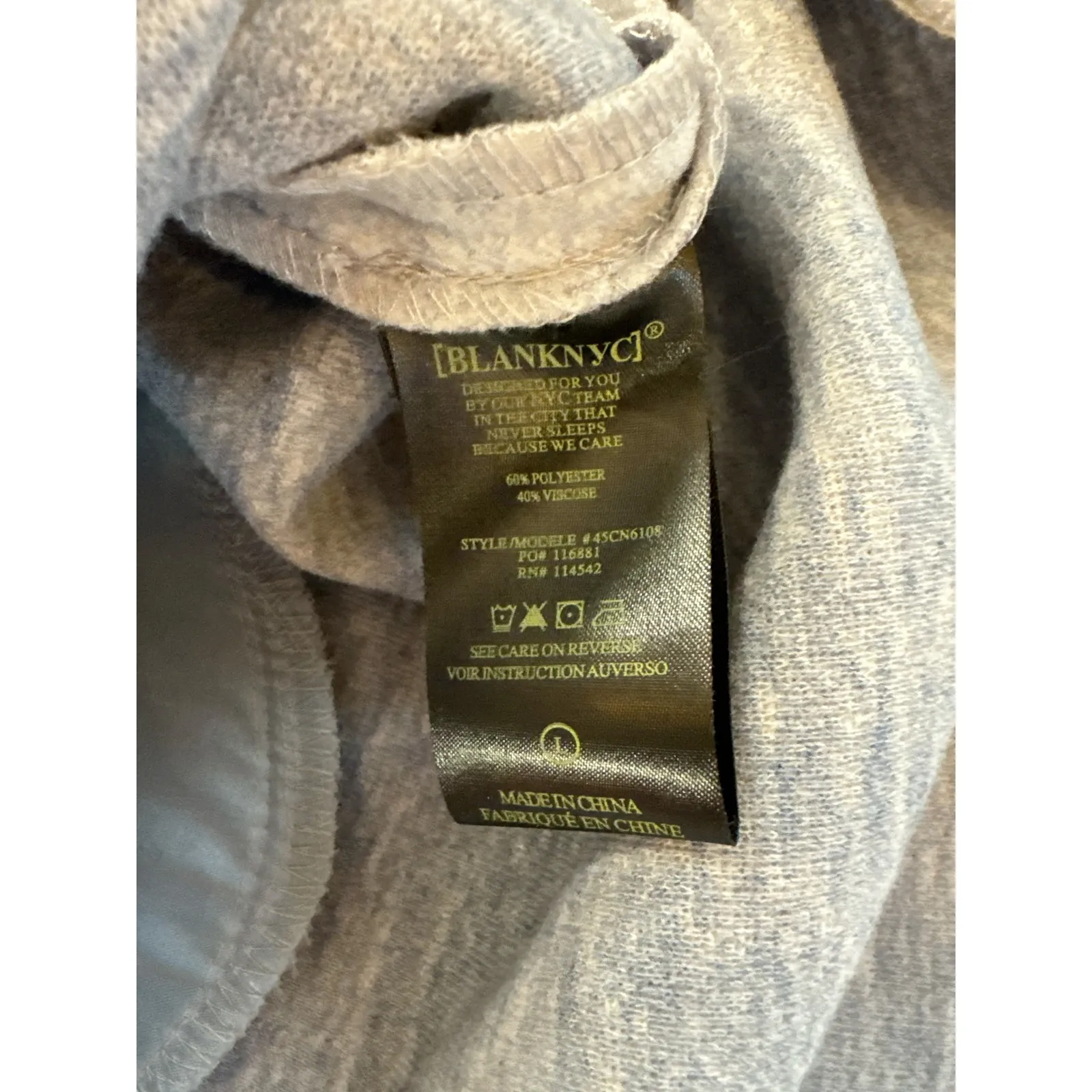 BLANKNYC Faux Wool Long Shirt Jacket Shacket Coat Gray L The Come Back - Image 5