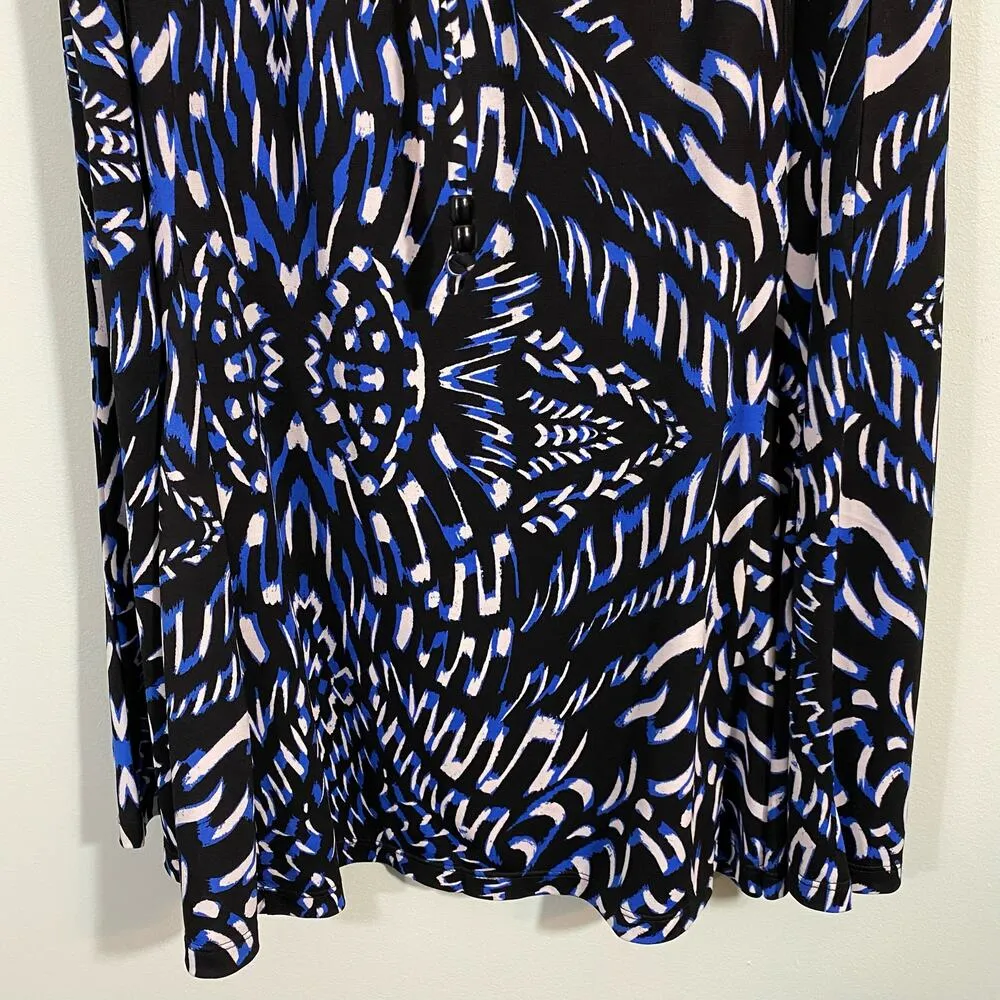 JM Collection Women's Blue Graphics 2 Piece Skirt Set Size M - Image 7