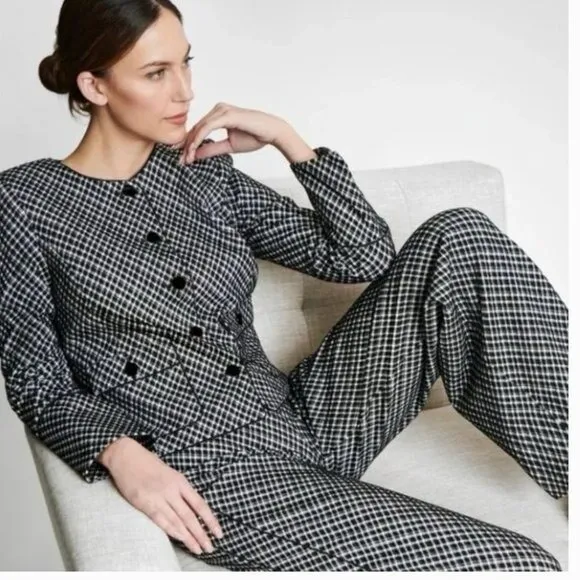 Spanx Ponte‎ Lady Jacket Plaid Jacquard Large NWT - Image 6