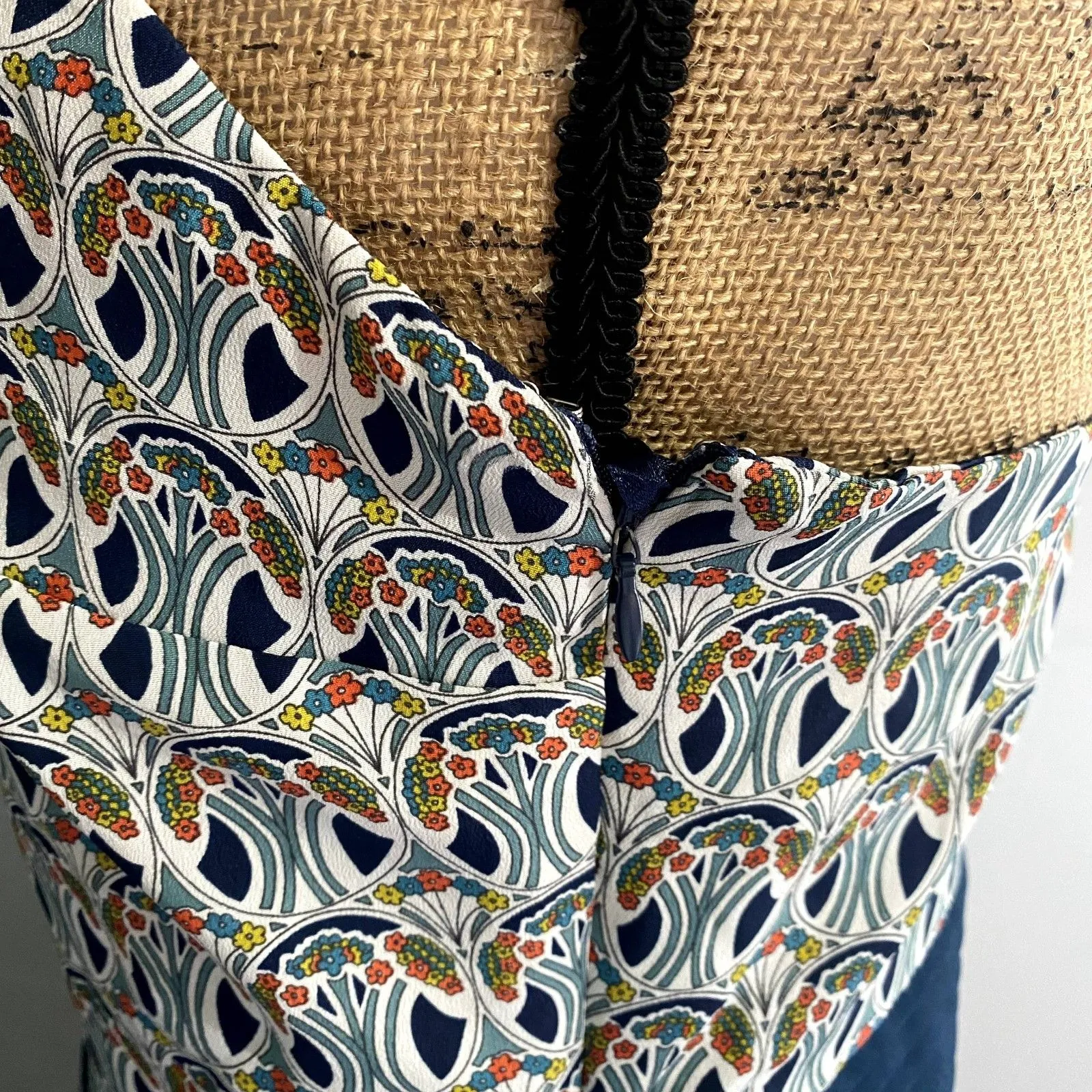 Liberty of London‎ for Target Ruffle Front Sundress Teal Blue US Size 6 - Image 4