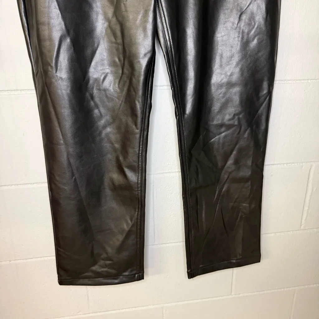 Abercrombie & Fitch The 90s Straight Ultra High Rise Leather Crossover 32/14 S - Image 5