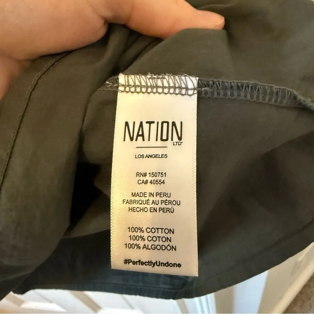 Nation LTD Etoile Bubble Hem Combo Dress in Hunter Size Medium - Image 10