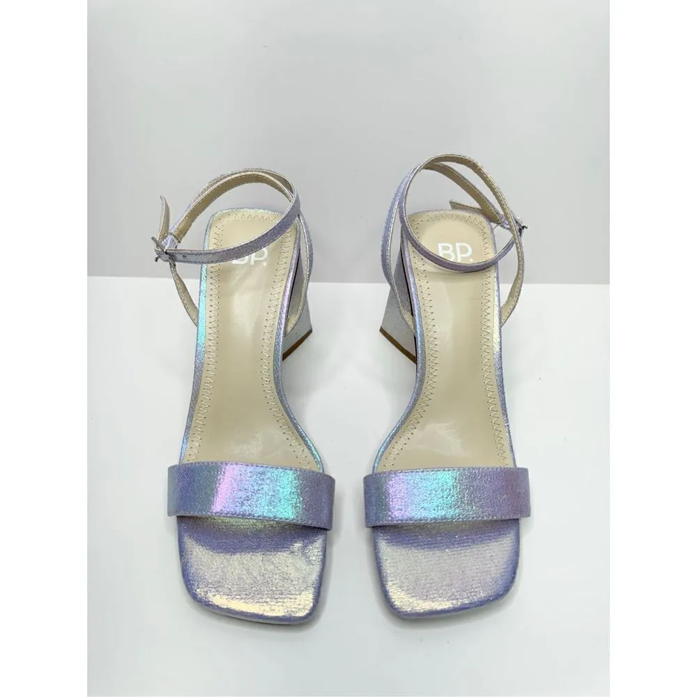 BP Sandals Womens Size 5 Lilac Parker Ankle Strap Chunky Triangular Heels - Image 8