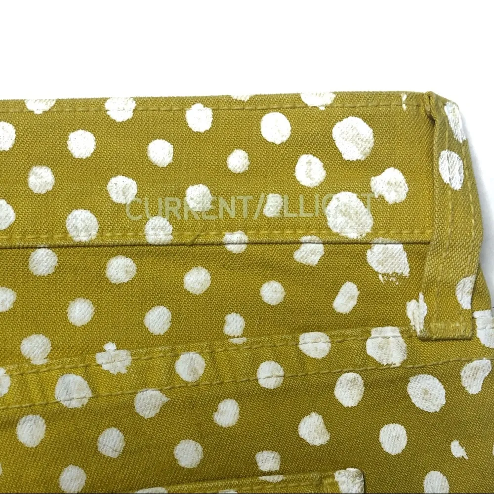 Current/Elliott Stiletto Polka Dot in Lemongrass - Image 4