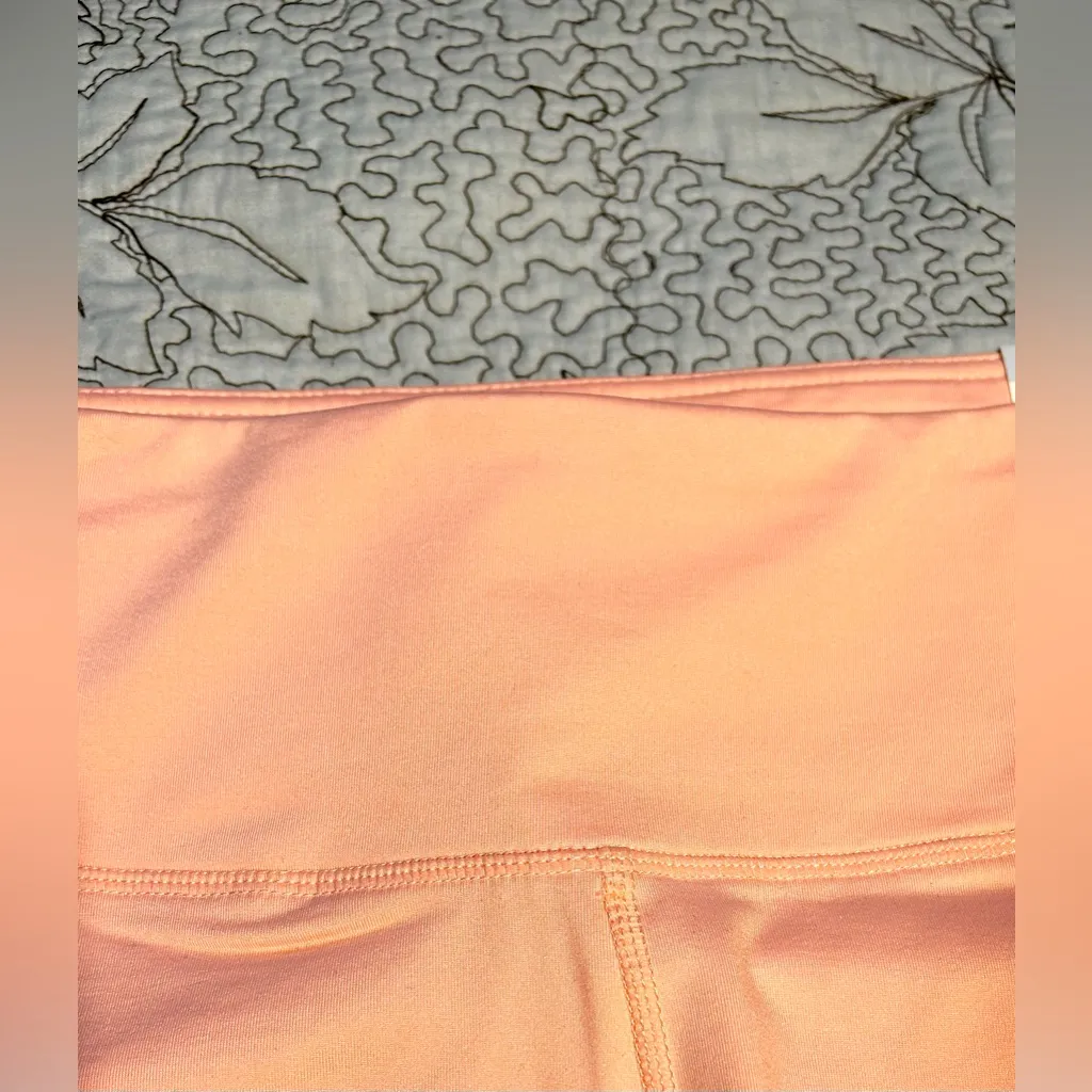 NWT Zelo High Rise Leggings Yoga Pants Activewear 7/8’s Length Peach Song~2X💚 - Image 6