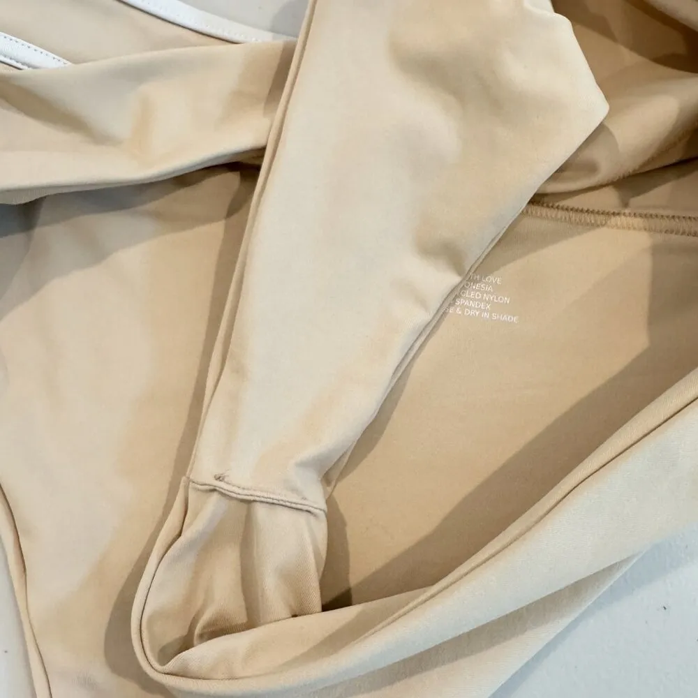 Stone Fox Women's Bikini Dahlia Juniper Bathing Suit in Tan Cream Small Medium - Image 10