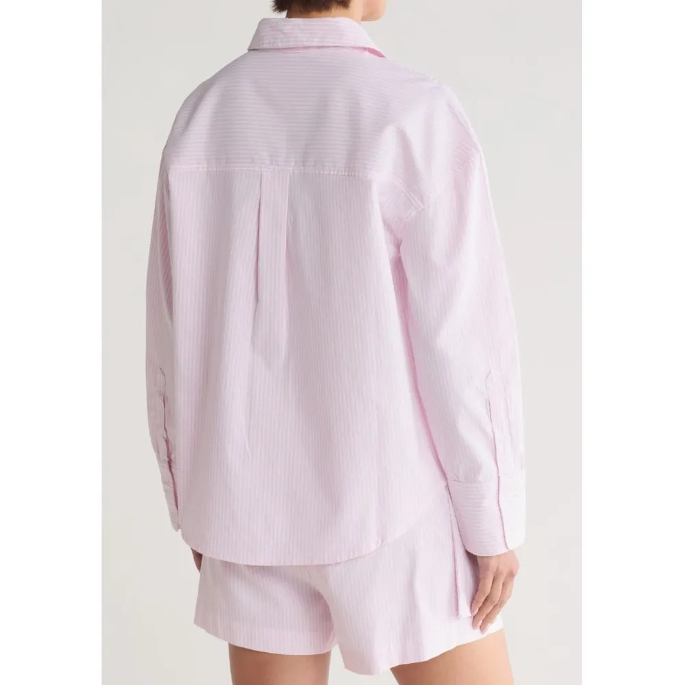 BLANKNYC Striped Pink Button Down Shirt - Image 2