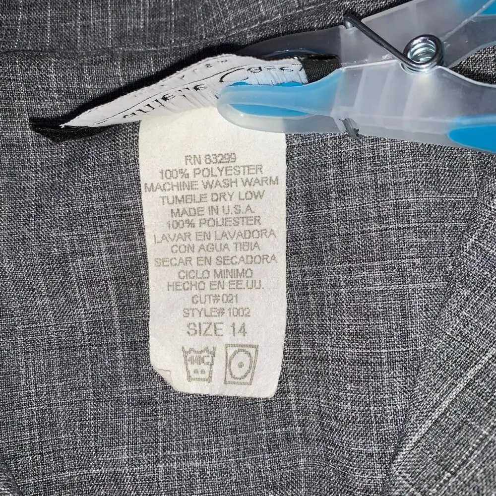 Danielle Casey Pinstripes Jacket Dress Gray FLAW Size L - Image 10