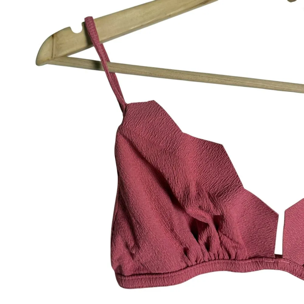 ViX Firenze Imani Tri Parallel Pink Geometric Cut Bikini Swimsuit Top Size XL - Image 8