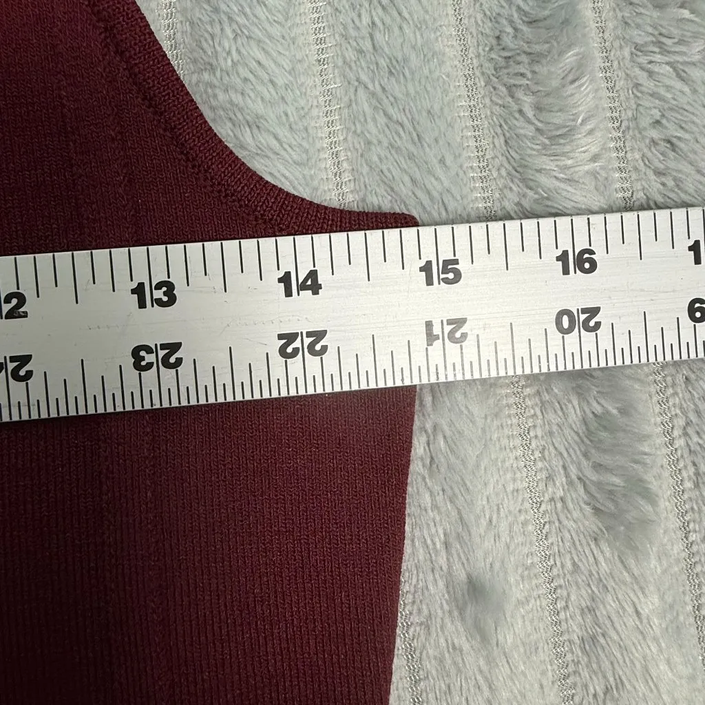 Bold Elements Sleeveless Bodycon Knit Dress Womens S Burgundy Wine Stretch NWT - Image 4
