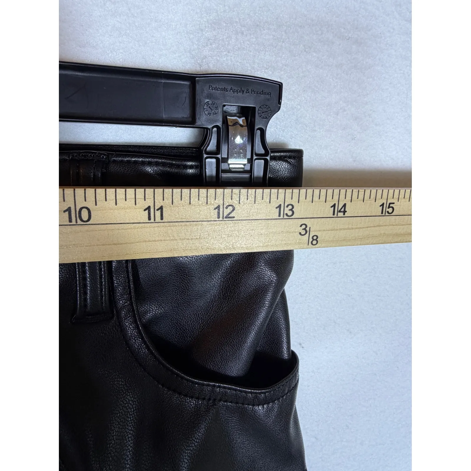 Abercrombie & Fitch Vegan Leather Pants Ultra High Rise Straight Leg Black 26/2 - Image 3