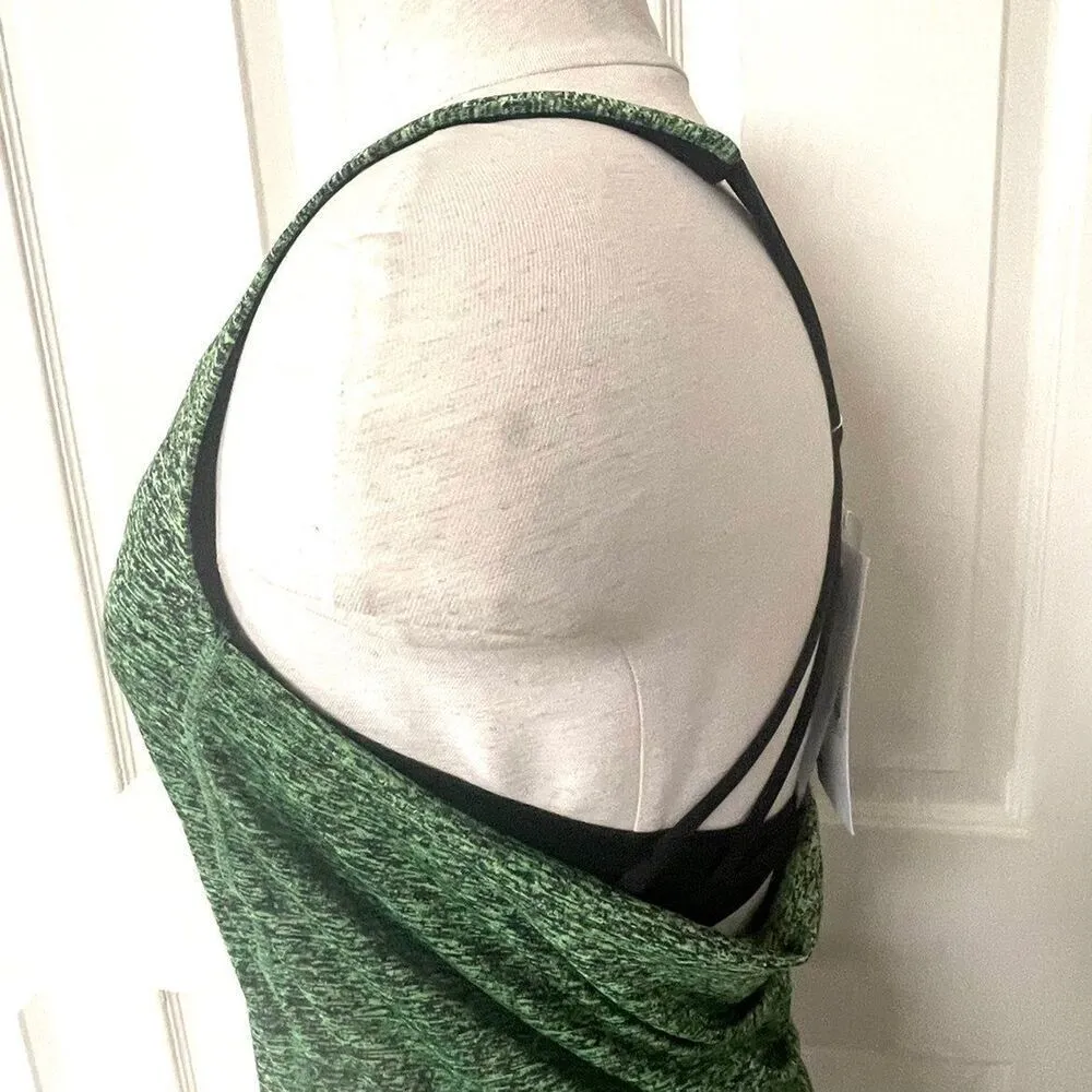 Icyzone green athletic built in bra Tank top - Image 12