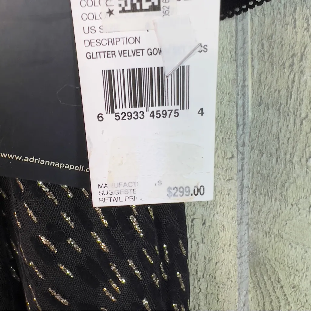 Adrianna Papell Size 8 2-Piece Set The Overpiece & The Formal Maxi Dress Glitter - Image 9