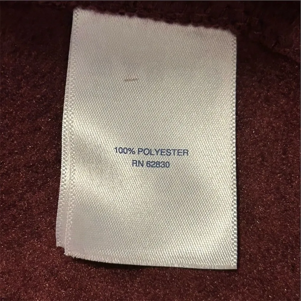 Lands' End Women's XL Red Sweater Fleece Lined Snap Overlay Full Zip Closure - Image 8