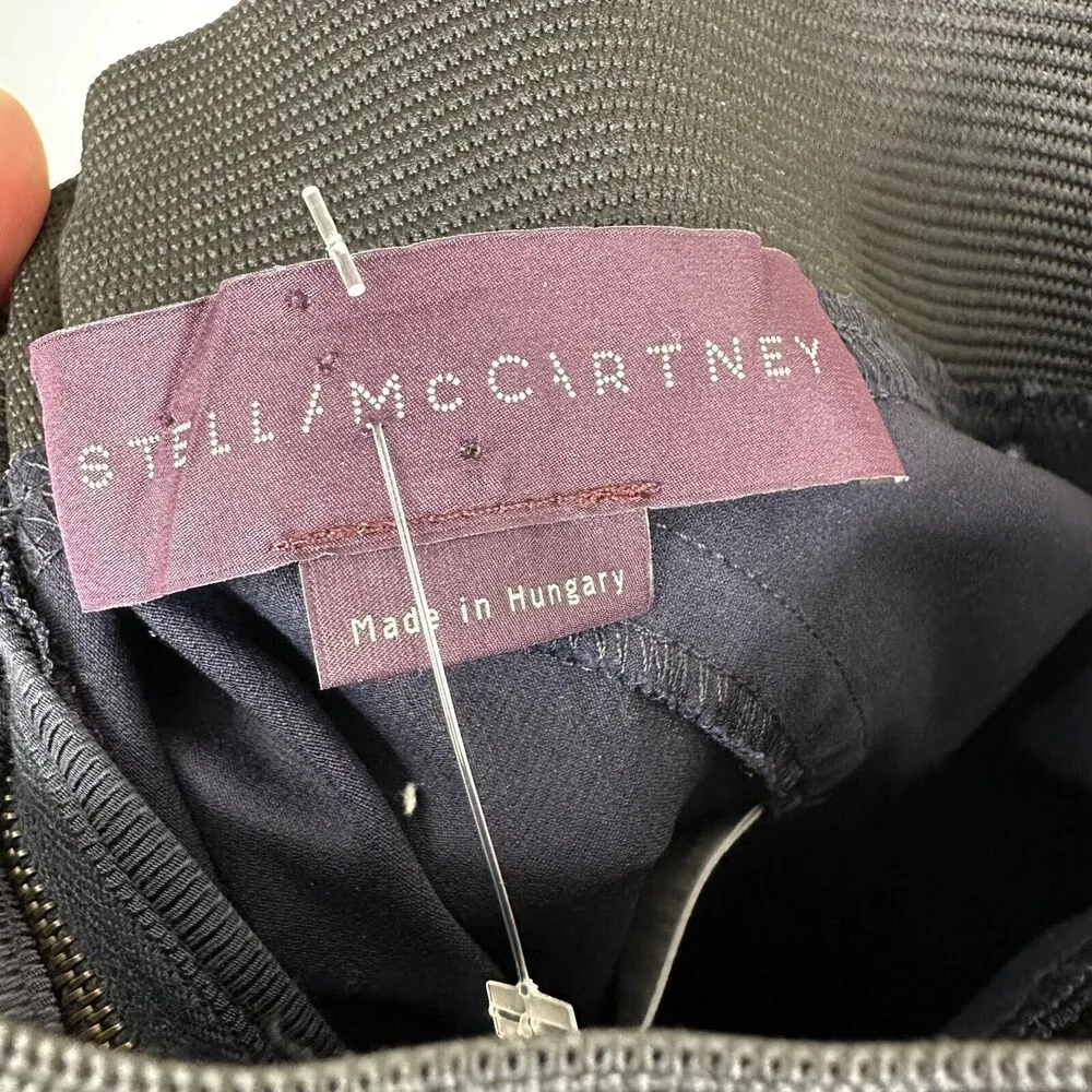 Stella McCartney Pants Womens 40/ US Small Navy Blue Zip Ankle Stretch Pull On - Image 6