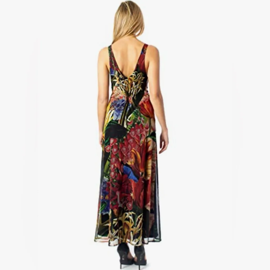 Desigual Alive Midi Tropical Dress by Christian Lacroix, Sz XL - Image 2