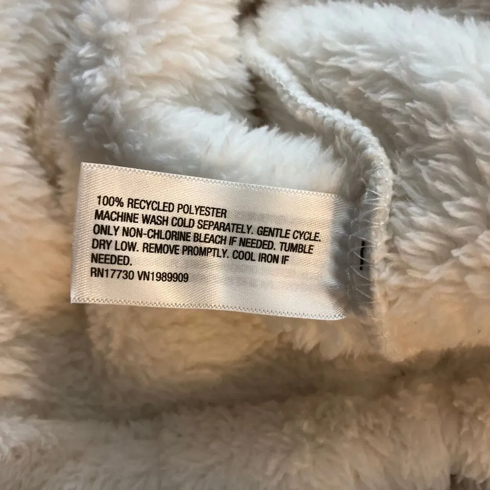 All In Motion Womens High Pile Fleece Pullover Jacket 1/4 Zip White XL - Image 8