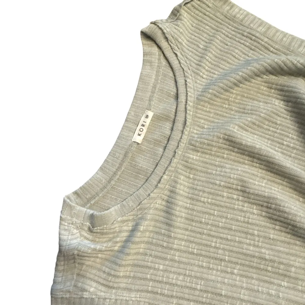 Kori Ribbed Mint Open Sides Tank Top - Image 4