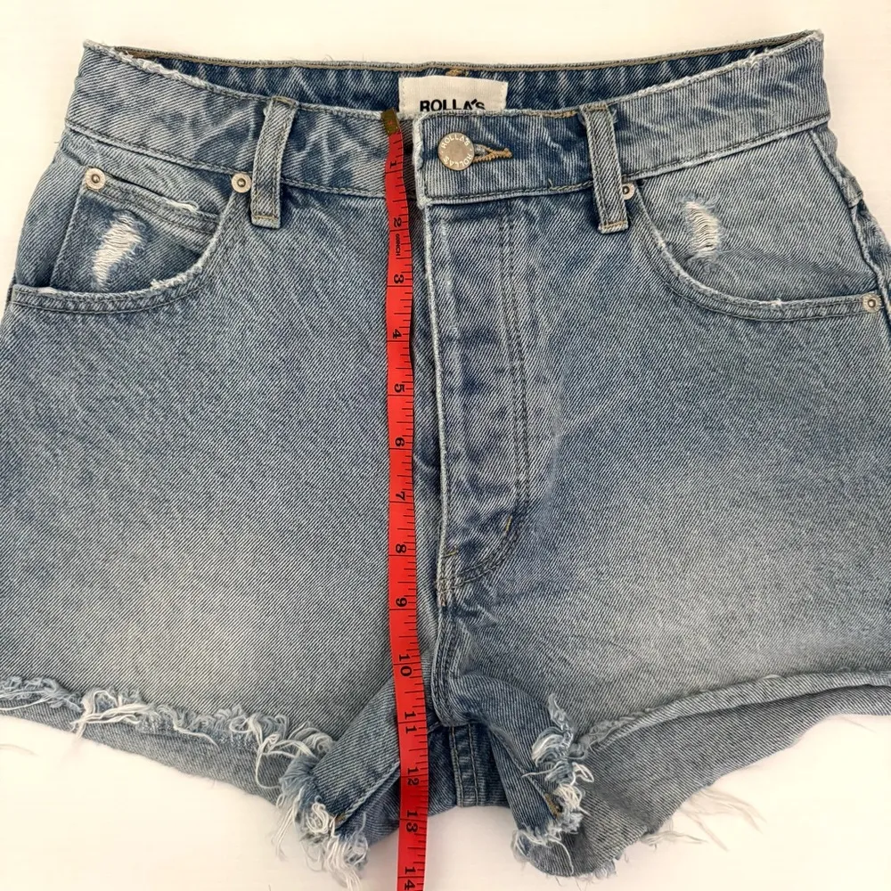 ROLLA'S Original Short High Rise Cutt off Size 26 Blue - Image 8