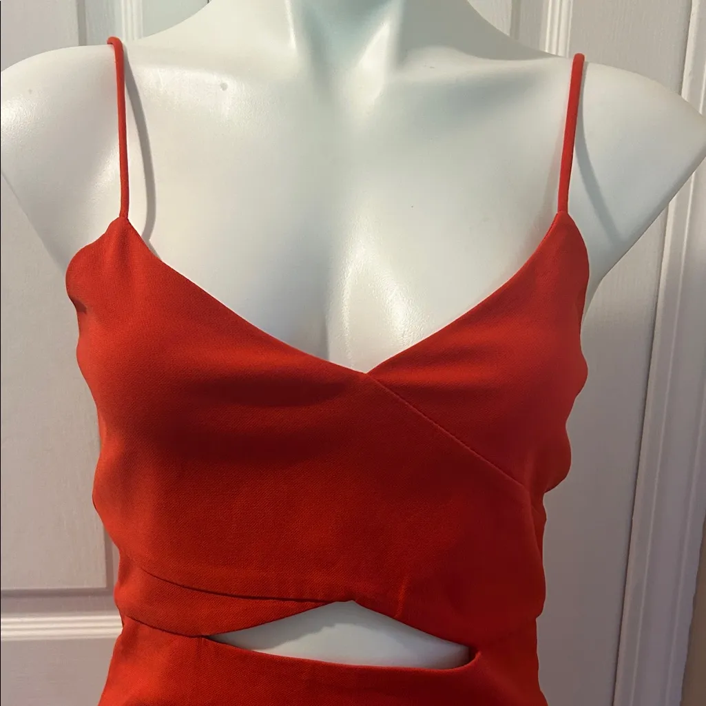 Zara Orange Mini Dress, Size M - Image 2