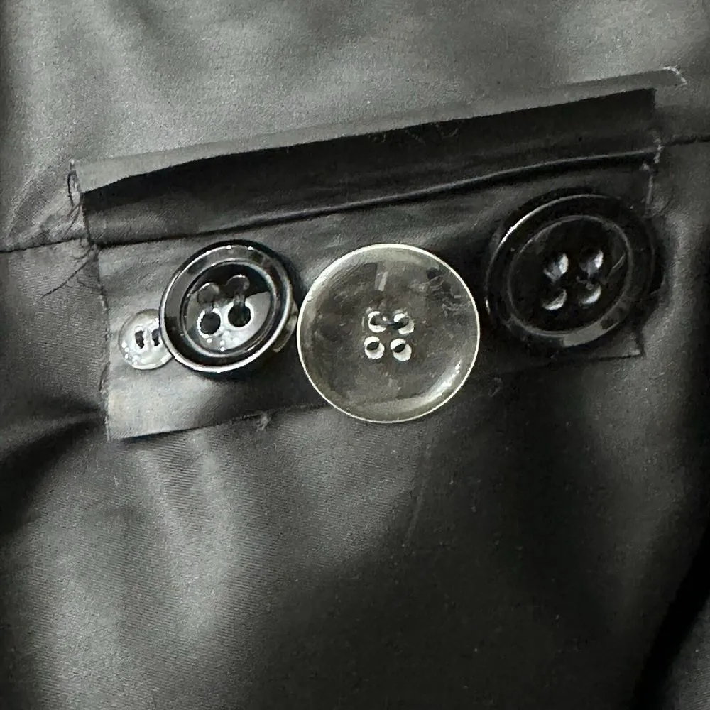 St. John's Bay Women Sz L‎ Grey Wool Cashmere Blend Double-Breasted Peacoat VTG - Image 9