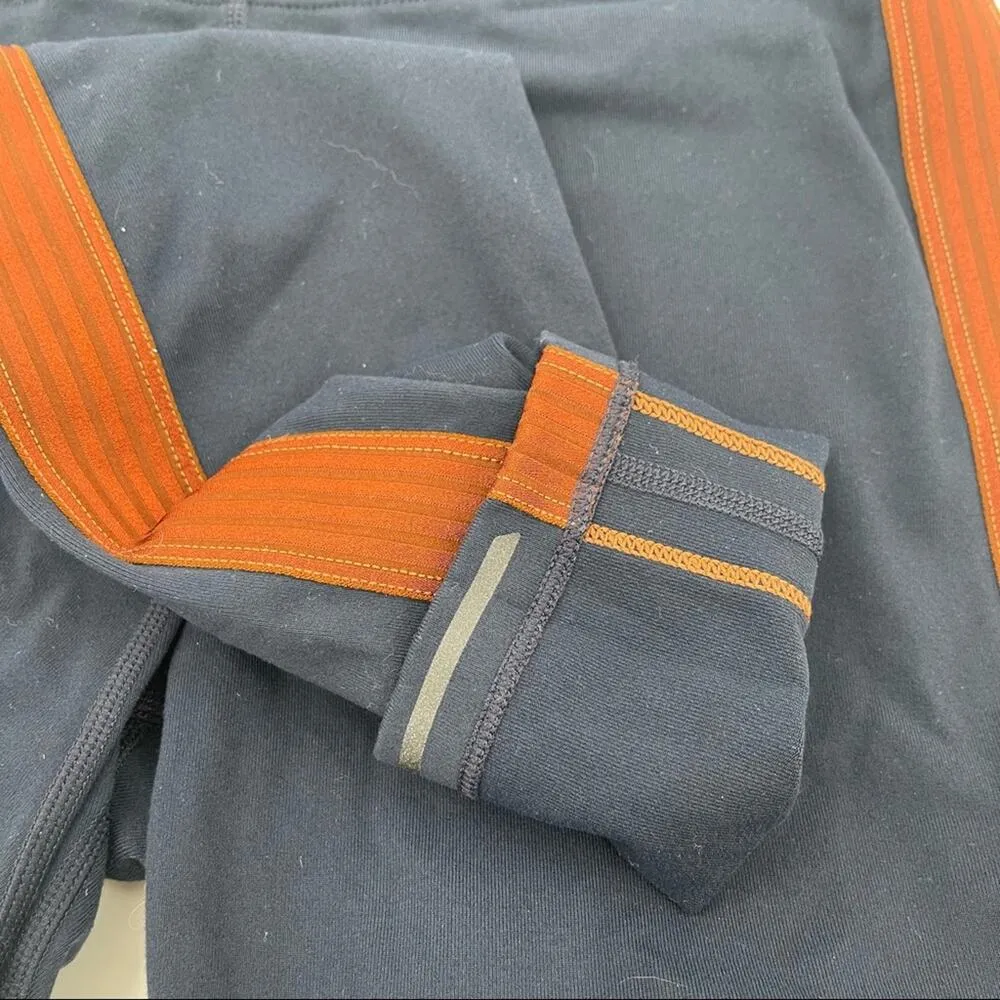 ATHLETA Track Tux Tight Leggings Navy & Bronze Athleisure Athletic Size Small - Image 8