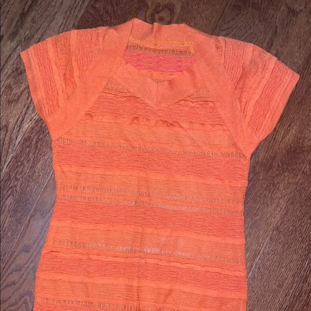 Textured Orange Knit Dress Size undefined - Image 4