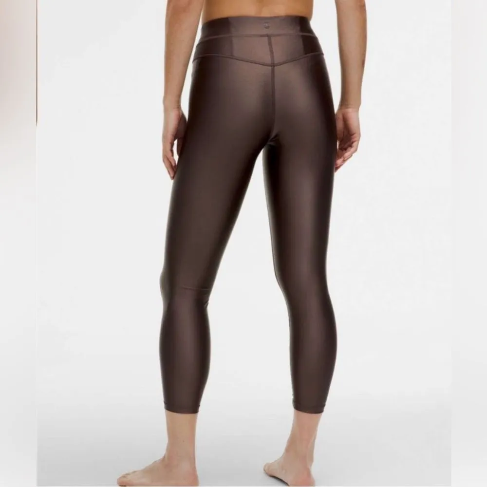 LULULEMON Satin Shine HR Leggings 25” Sz 10 in Espresso Brown‎ - Image 2