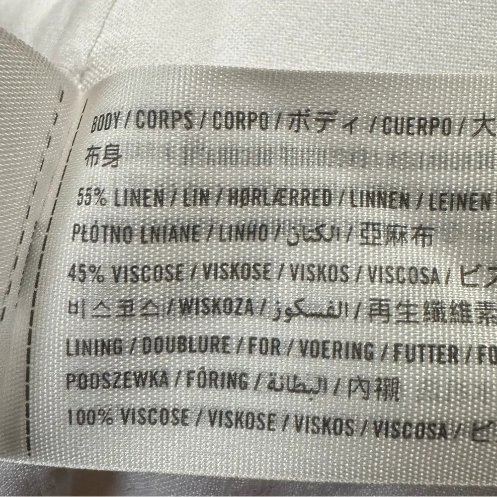 Abercrombie & Fitch Linen Blend Mini Skirt White Sz XL - Image 10