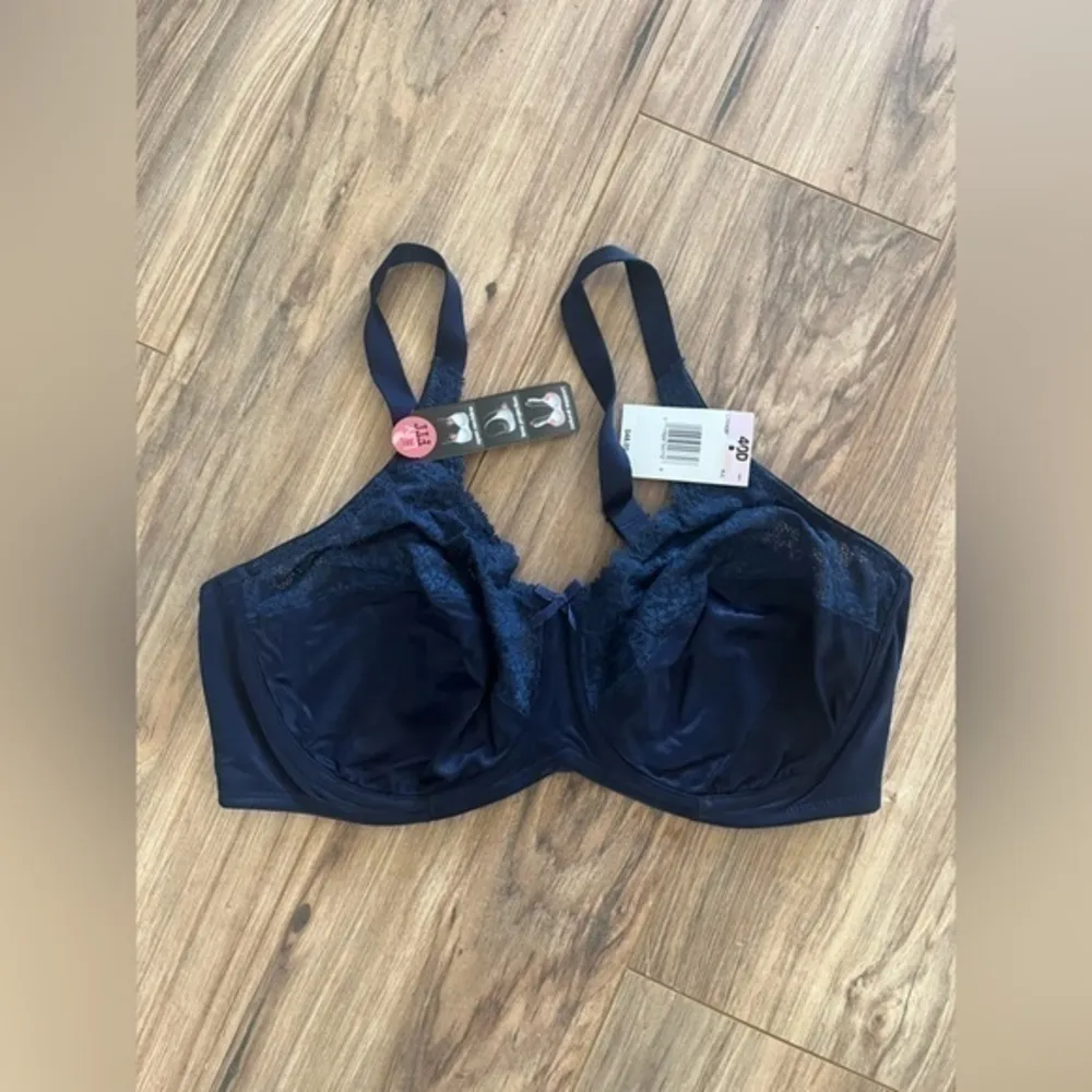 NWT Bali Lilyette Minimizer Bra, Lacey Underwire Bra with Full - Image 4
