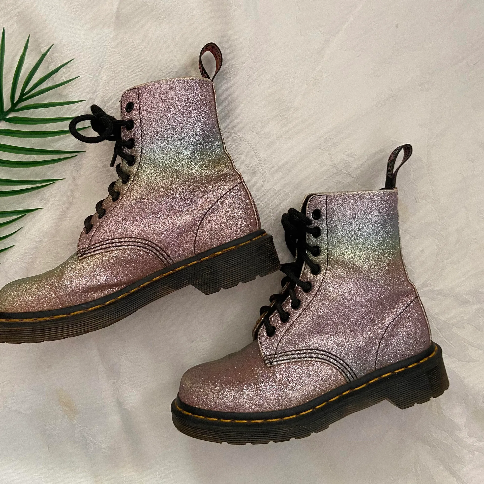 Dr. Martens Pascal Glitter Combat Boots - Image 2