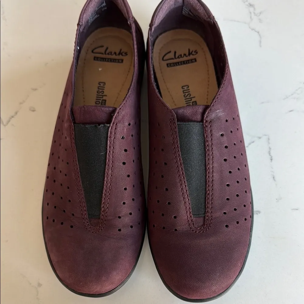 Clarks Purple Flats Slip-On Loafers - Image 5