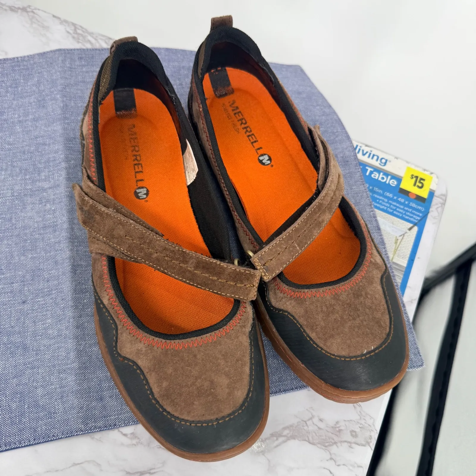 Merrell Albany Women's 8.5 Brown Suede Mary Jane Style Outdoor Comfort Shoes - Image 2