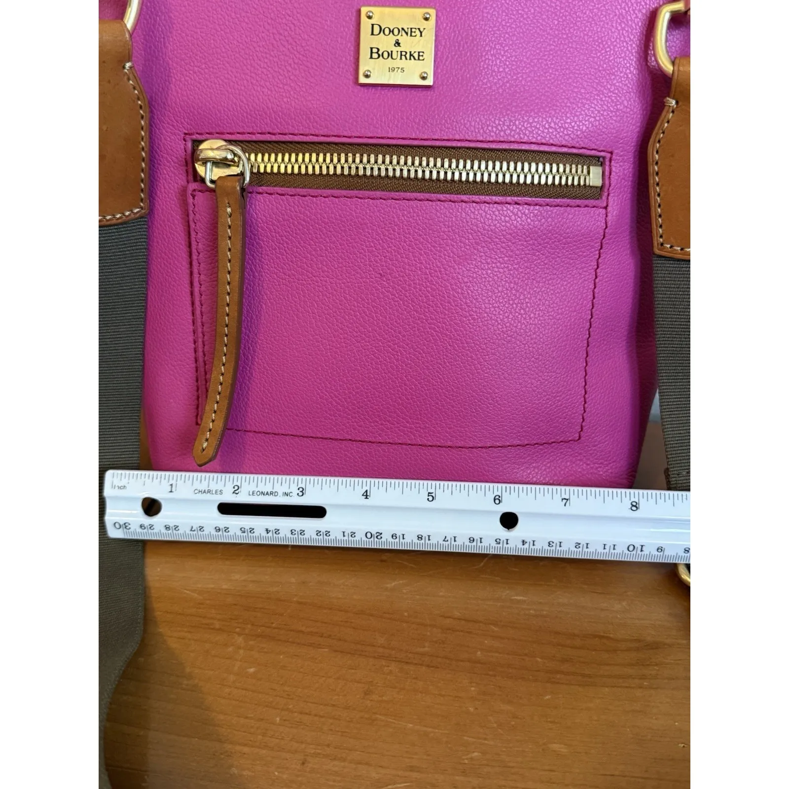 DOONEY & BOURKE Raleigh Pink Roxy Luxury Designer Leather Crossbody Bag - Image 16