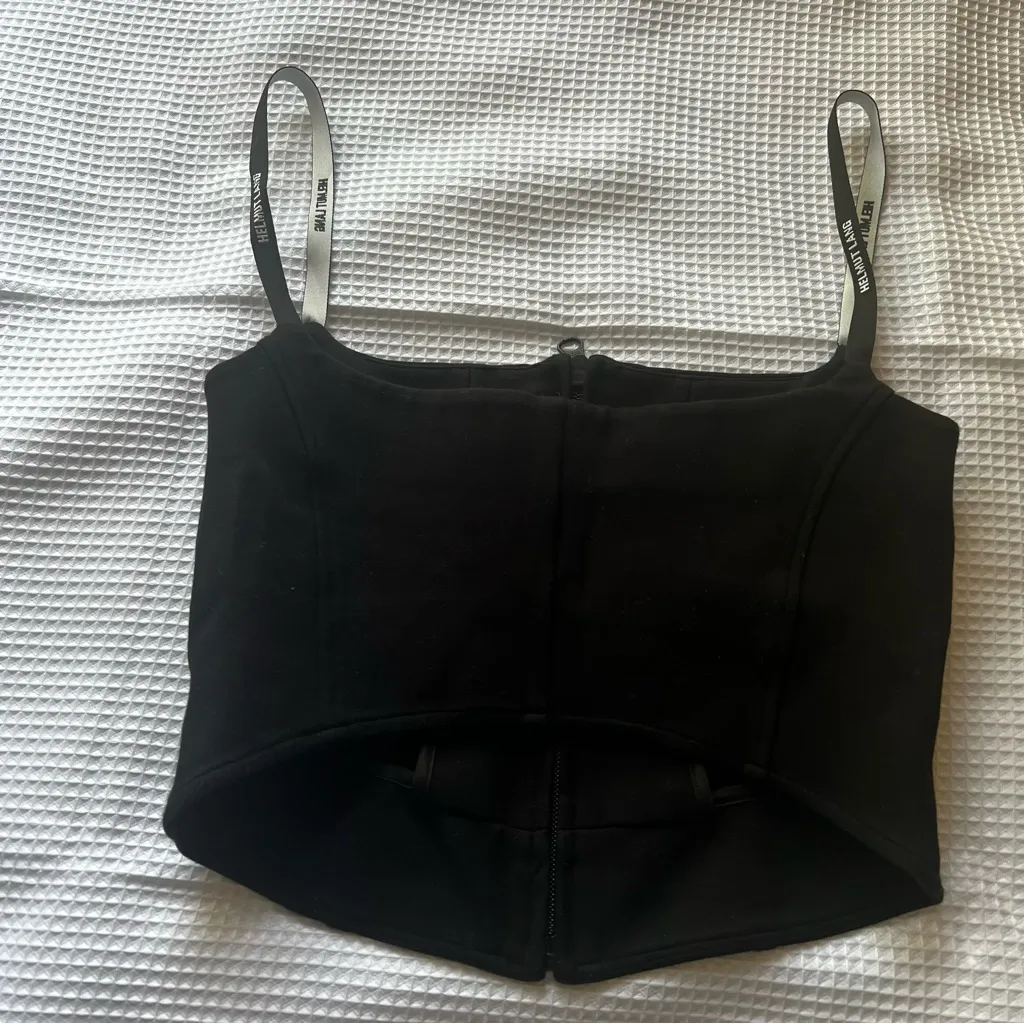 HELMET LANG Corset Top Black‎ Women's SIZE XS - Image 5