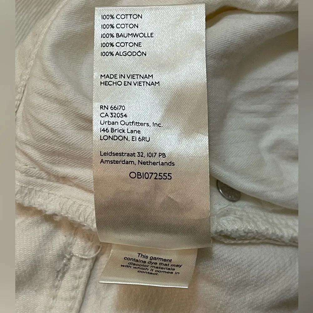 We the Free Free People cream distressed jean shorts women’s size 30 - Image 8