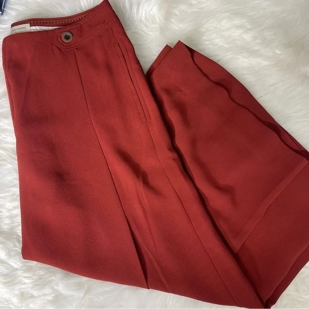 Anthropologie The Essential Culotte Crop Wide Leg Trouser Pants Size 2 - Image 3