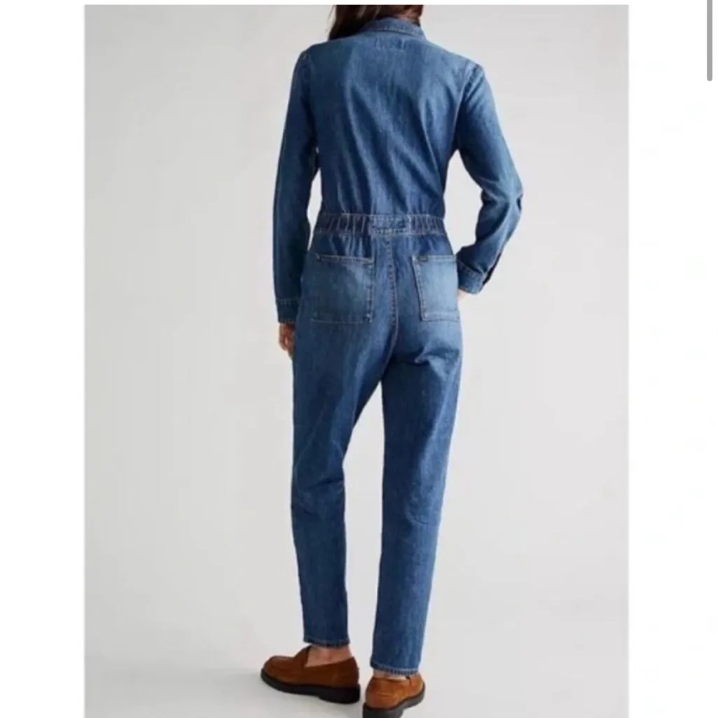 NWT Free People X Lee Union Coveralls Denim - Image 2
