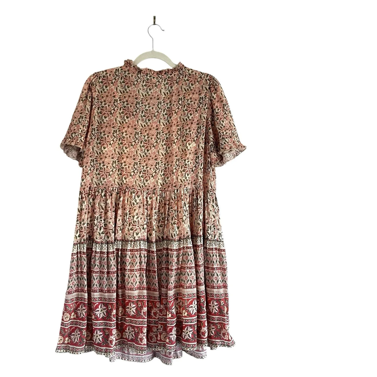 Sundance Fields of Beauty Floral Boho Tiered Peasant Dress Petit XS Romantic - Image 4