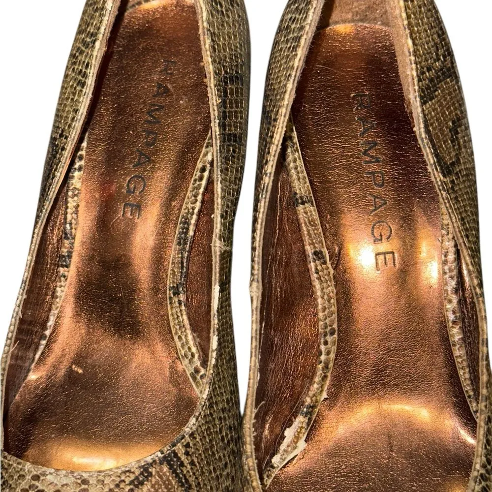Rampage metallic snakeskin heels size 8.5 - Image 6