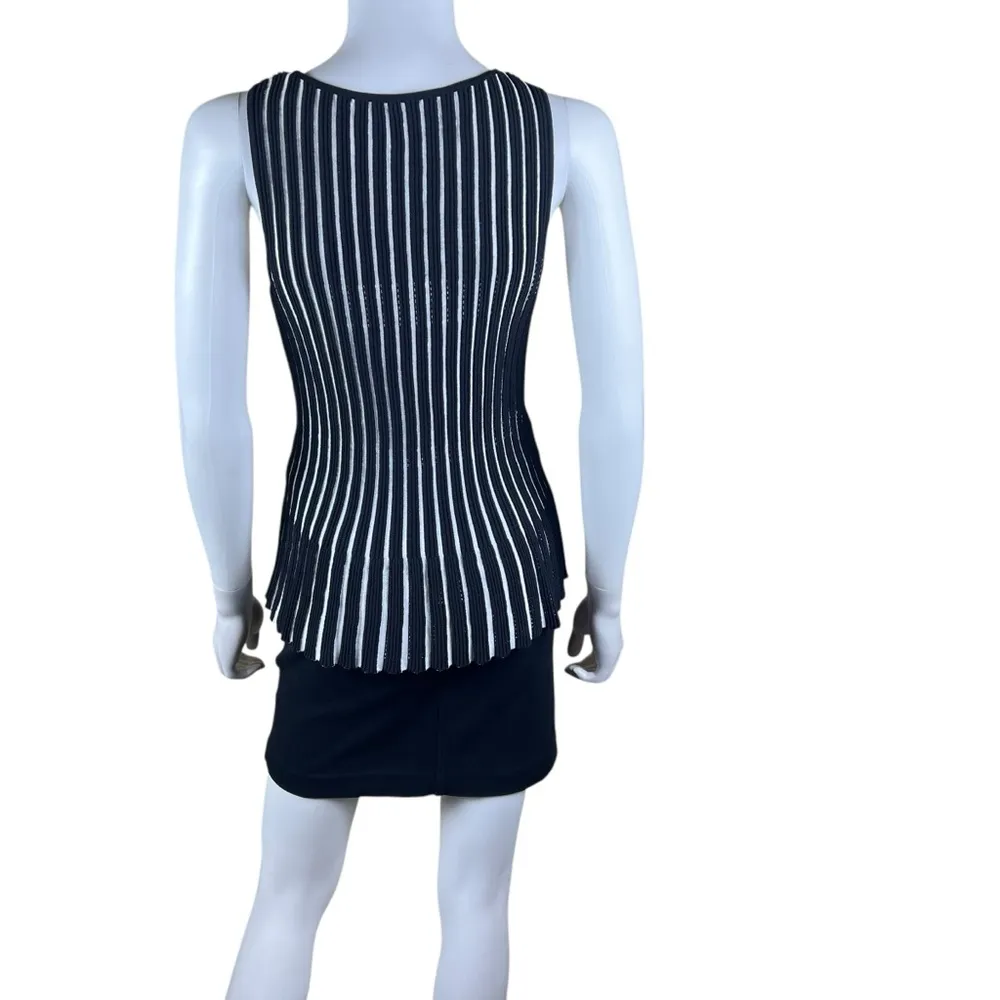 White House Black Market Sleeveless Horizontal Stripe Sweater Tank - Image 8