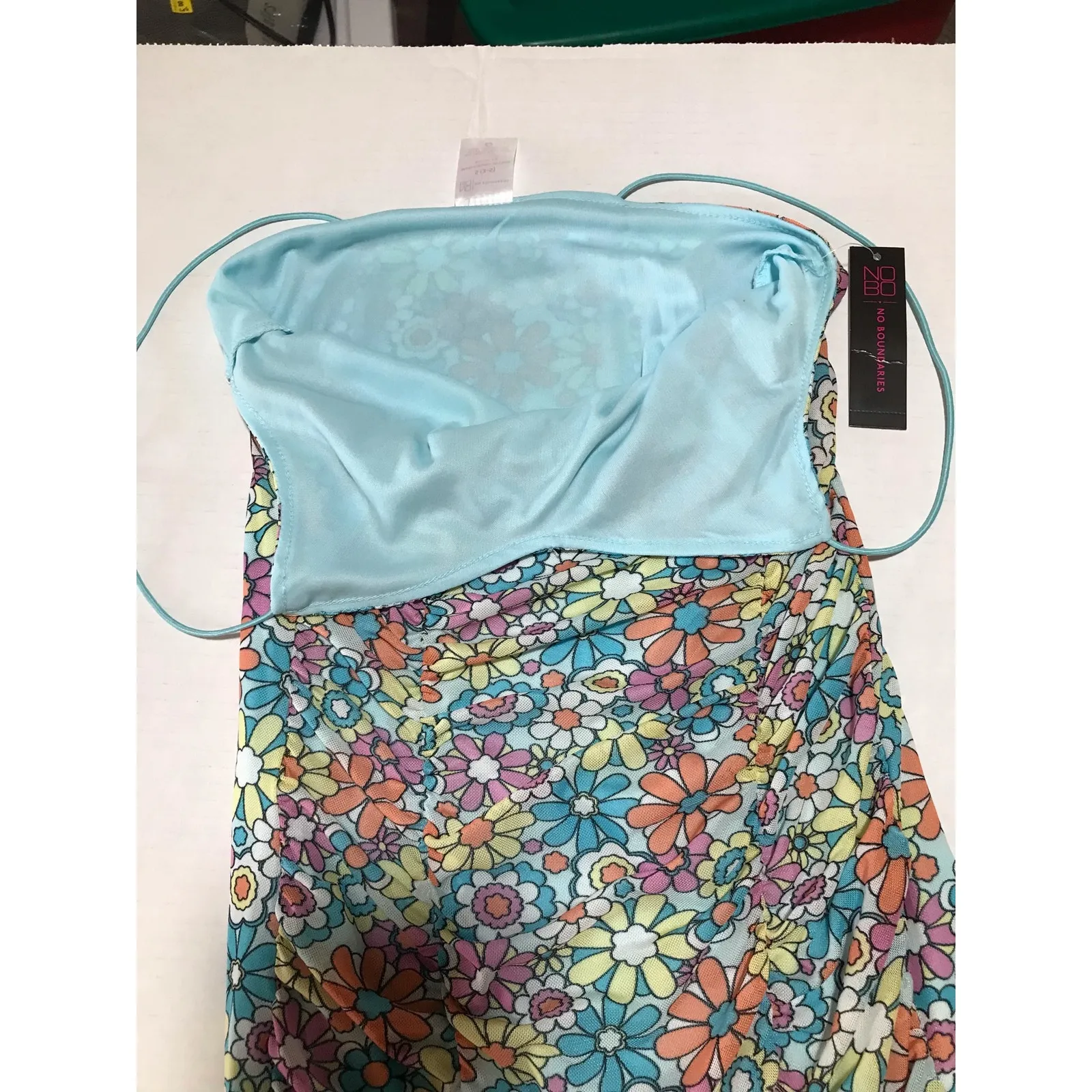 No Boundaries New Junior's‎ Small Floral Mesh Dress - Image 9