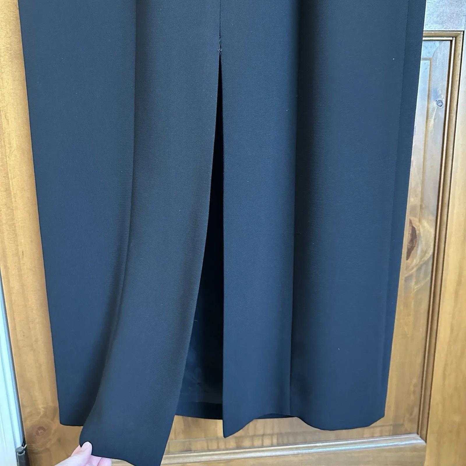 Maggy London Petites Maxi Dress 10 Black Sleeveless Embroidered Sequins Floral - Image 5