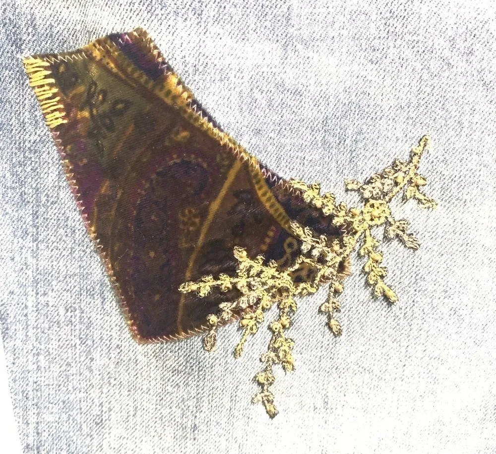 Lauren Ralph Lauren Distressed Patch Petite Jeans - Image 7